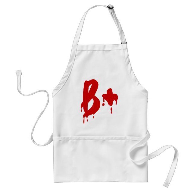 Delantal Grupo sanguíneo B+ Positivo #Horror Hospital (Frente)