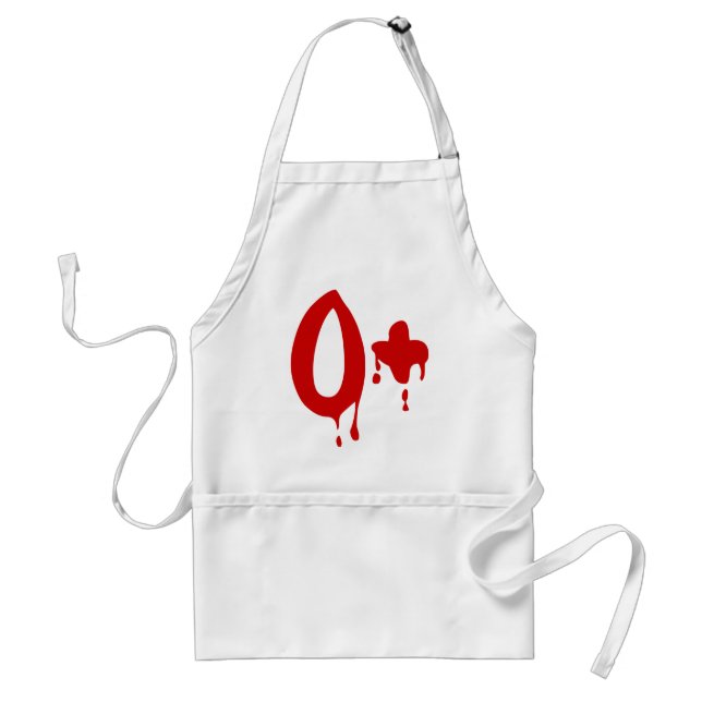 Delantal Grupo sanguíneo O+ Positivo #Horror Hospital (Frente)