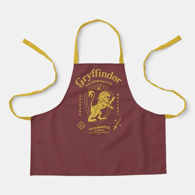 Delantal GRYFFINDOR™ Determinación Coraje Valentía Escudo (Anverso)