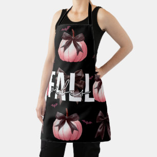Delantal Guante de horno con estampado de calabazas rosadas
