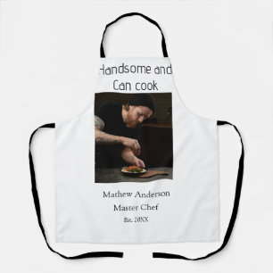 Delantal Guapo y puede cocinar agregar nombre maestro chef