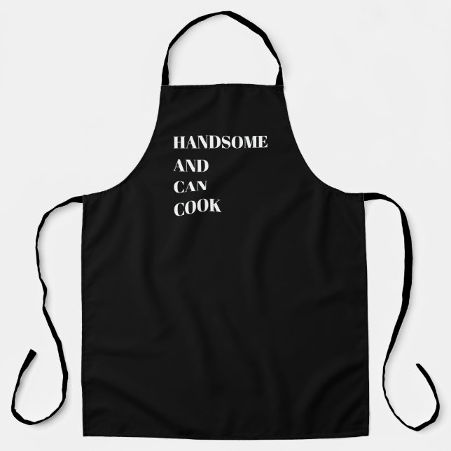 Delantal Guapo y sabe cocinar (Anverso)
