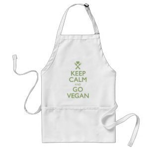 Delantal Guarde la calma para ir vegano