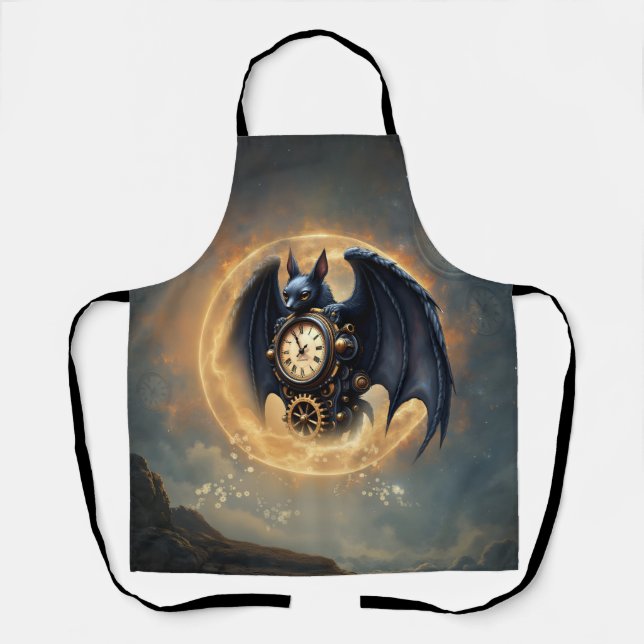 Delantal Guardián de la luna – Murciélago steampunk (Anverso)
