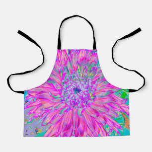Delantal Guay Blue y Purple Artsy Dahlia Bloom