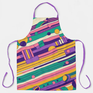 Delantal Guay, colorido diseño retro de los años 80 y 90