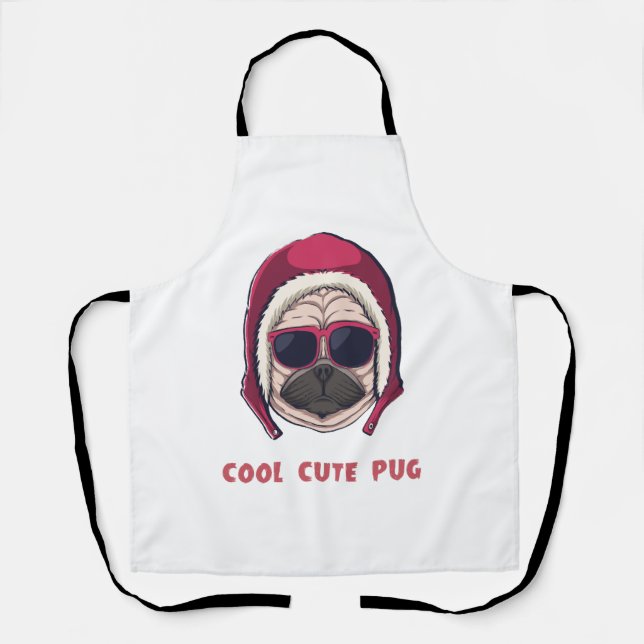 Delantal Guay Cute Pug (Anverso)