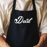 Delantal Guay Dad igual que ningún otro chef moderno de tip<br><div class="desc">Celebra al padre único en tu vida con este elegante delantal de papá personalizado con un guión retro negro que dice todo,  "Como ningún otro".</div>