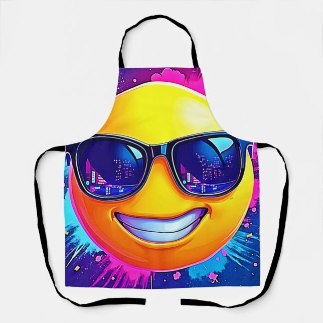 Delantal Guay 😎 Emoji Splash Fun (Anverso)