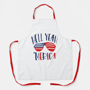 Delantal Guay Hell Yeah Merica América Chef Baker Patriótic