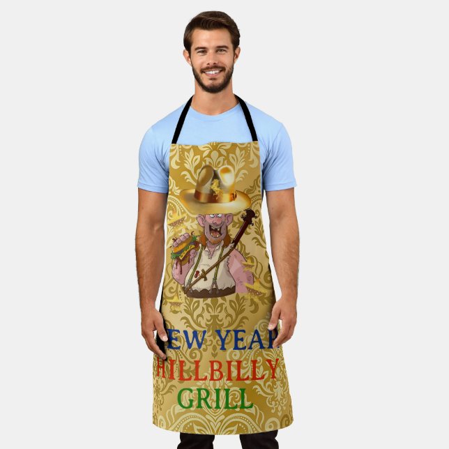 Delantal Guay HillBilly Grill Año Nuevo Apron de Dinamarca! (Gastado)