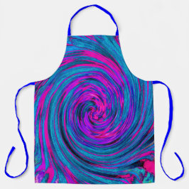 Delantal Guay Hot Pink, Purple and Blue Abstract Retro