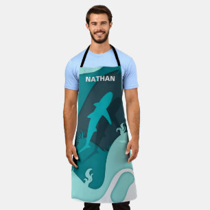 Delantal Guay Shark Resumen arte personalizado