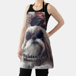 Delantal Guay Shih Tzu vintage de pelo largo Mejor Mascota 