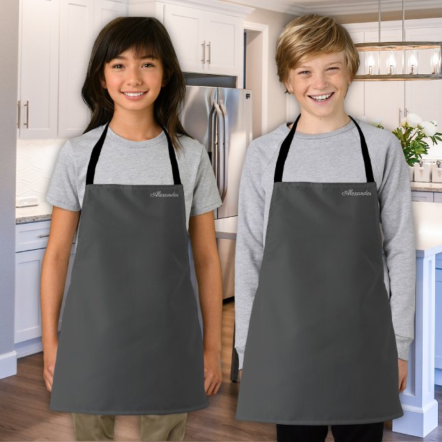 Delantal Guión blanco de la plantilla de gris de carbón sól (Subido por el creador)