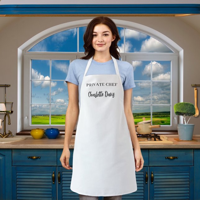 Delantal Guión del nombre del chef privado (Subido por el creador)