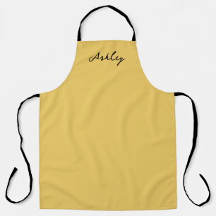 Delantal Guión dorado simple personalizado