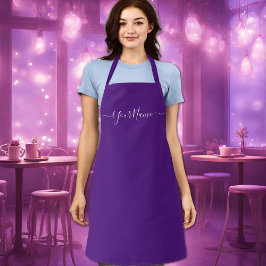 Delantal guión elegante morado real