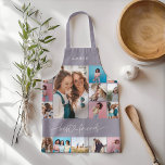 Delantal Guión giratorio multi foto mejor amigo lilac moder<br><div class="desc">Girly lilac morado foto mejor amigo moderno escritura de tipografía simple minimalista corazón lindo cumpleaños elegante,  Navidades,  Pascua,  graduación,  fin de año escolar o diseño de regalo de decoración de dormitorio.</div>