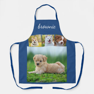 Delantal Guión personalizado de color azul blanco de 4 foto