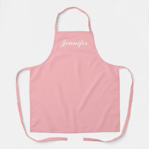 Delantal Guión rosa rosado moderno Monograma Cocina femenin