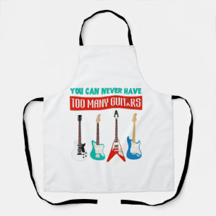 Delantal Guitar Lover   Nunca Se Puede Tener A Muchos Guita