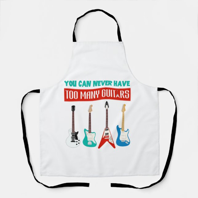 Delantal Guitar Lover | Nunca Se Puede Tener A Muchos Guita (Anverso)