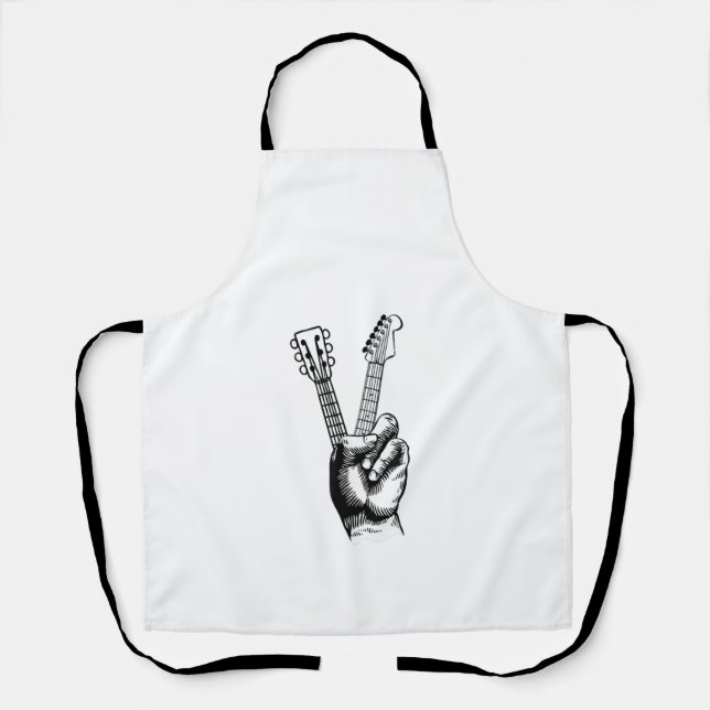 Delantal Guitar Lover | Say Hi Guitar Gift (Anverso)