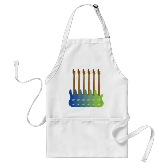 Delantal Guitarras bajas coloridas (Frente)