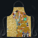 Delantal Gustav Klimt Fulfillment Nouveau Couple<br><div class="desc">Gustav Klimt,  Fulfillment 1910-1911 Art Nouveau Couple con el diseño giratorio de Klimt y la hermosa pintura de oro.</div>