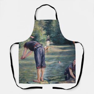 Delantal Gustave Caillebotte - Bañistas, orilla del Yerres
