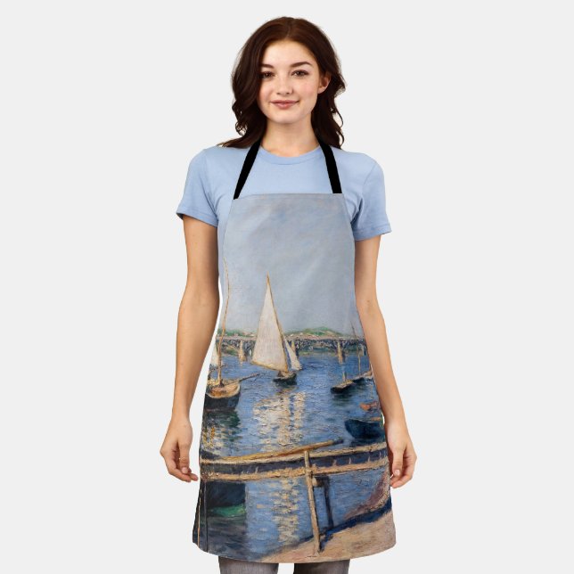 Delantal Gustave Caillebotte - Barcos de vela en Argenteuil (Gastado)