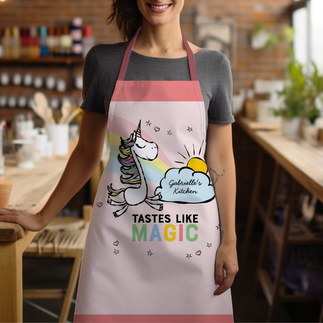 Delantal Gusto Como La Cocina De Unicornio Mágica (Let a magic unicorn point you to your sparkling next kitchen creation. Let's eat!)
