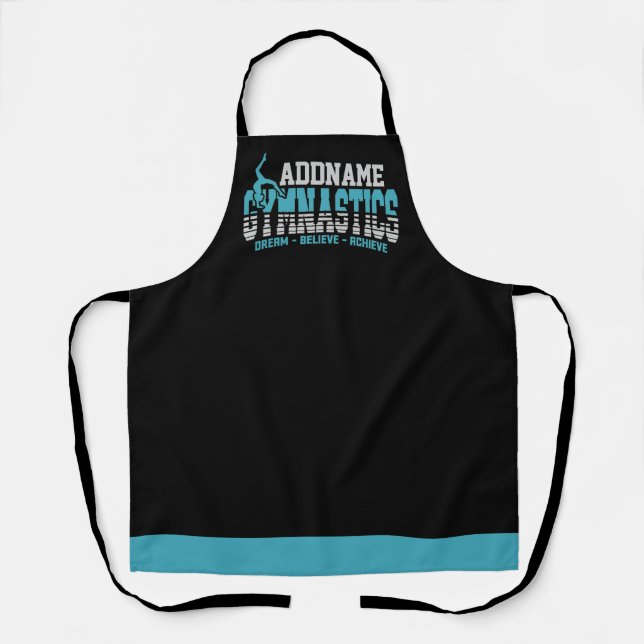 Delantal Gymnast ADD NAME Gymnastics Team Backbend Kickover (Anverso)