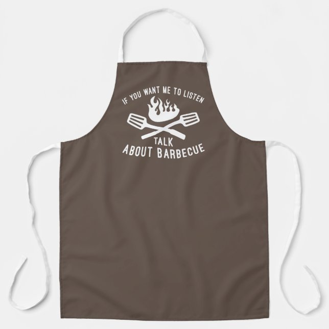 Delantal Hablar de parrillada (Anverso)