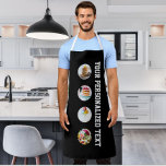 Delantal Hacer Personalizado A Su Propio Personalizado 4 Fo<br><div class="desc">Haz que tu propio Personalizado personalice la plataforma de fotos y texto de Ricaso - agrega tu propio texto y fotos - ideal para cafés, restaurantes, negocios/negocios o casa - cambia el color de fondo haciendo clic en personalizar y luego personalizar - cambia el color de la correa, texto y...</div>