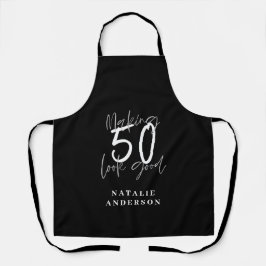 Delantal Hacer que 50 parezca buena celebración de cumpleañ