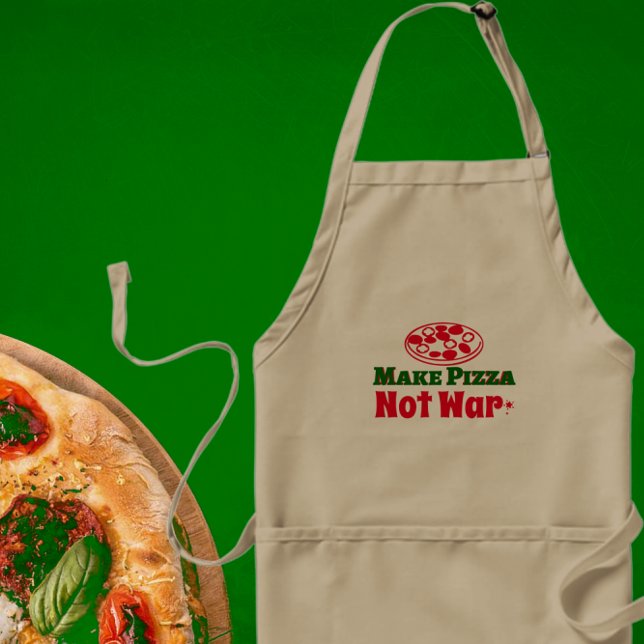 Delantal Hacer que la pizza no sea guerra (Subido por el creador)