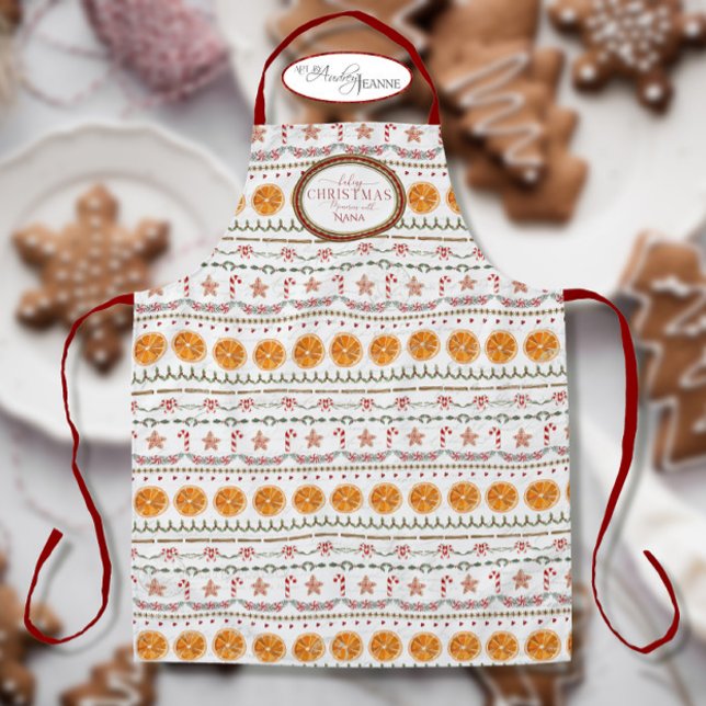 Delantal Hacer Recuerdos de Navidades con acuarela de Nana (Subido por el creador)