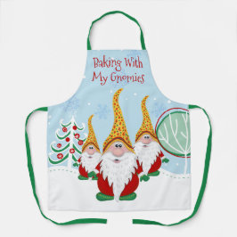 Delantal Haciendo el pan con mis Navidades de Gnomies Gnome