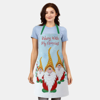 Delantal Haciendo el pan con mis Navidades de Gnomies Gnome