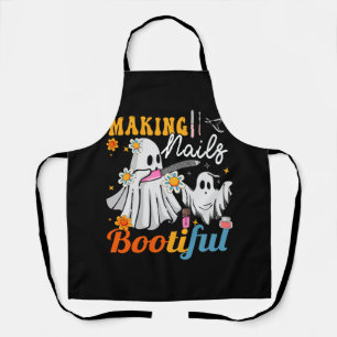 Delantal Haciendo las uñas Bootismo de Halloween para la té