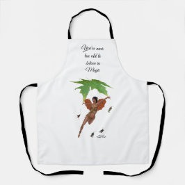 Delantal Hada linda con el aparador femenino de las alas ma