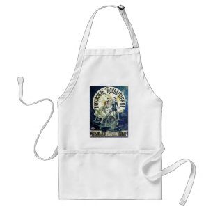 Delantal Hadas Art Nouveau Vintage, Pierrot Luna en Bicicle