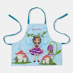 Delantal Hadas personalizadas, hongos y niños en casa