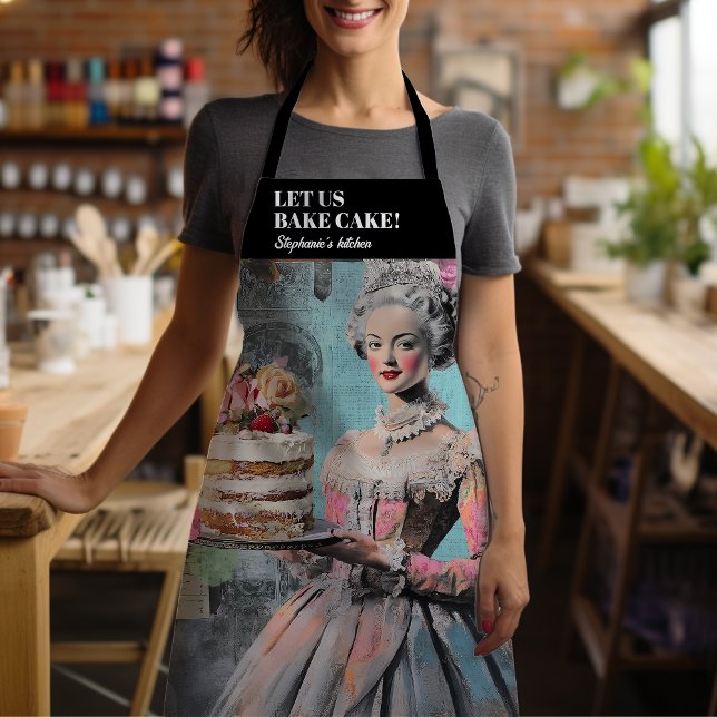 Delantal Hagamos pastel Divertido Sayings Apron (Step into the kitchen like royalty with this playful and stylish apron! )