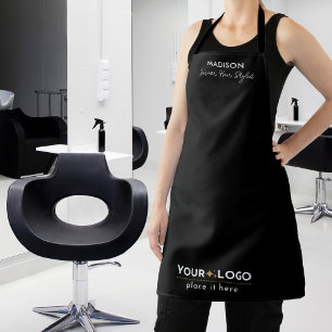 Delantal Hair Salon Business Name Employee Job White Black