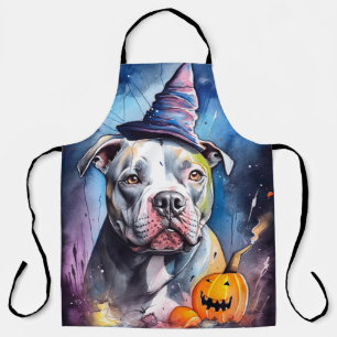 Delantal Halloween American Staffordshire Con Calabazas