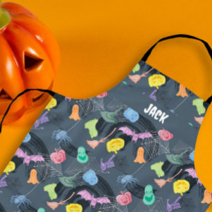 Delantal Halloween aterrador y encantador, personalizable