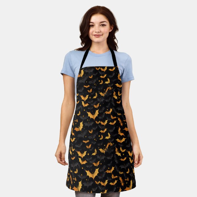 Delantal Halloween Bats Apron (Gastado)